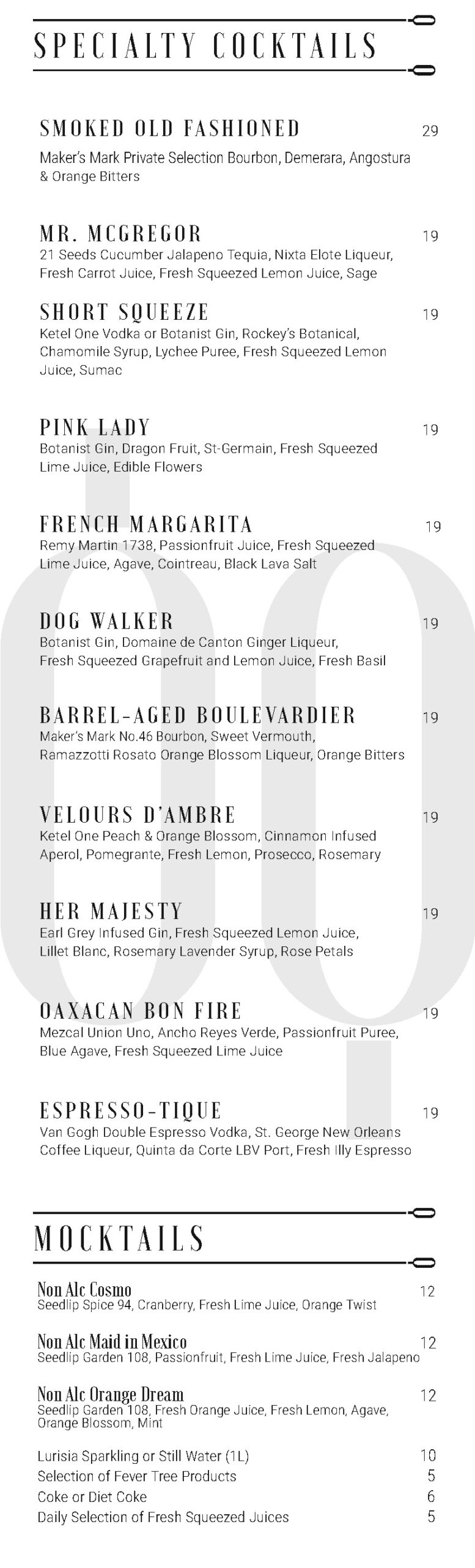 Bar Boutique - specialty cocktail list - 4.25.23 thumb